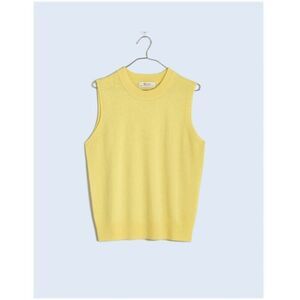 Madewell yellow (Re)sponsible Cashmere Crewneck Sweater Vest NWOT size large